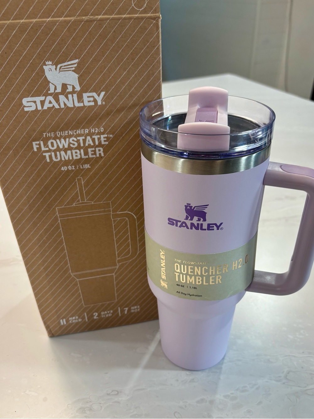 40 oz Purple Stanley Flowstate Tumbler